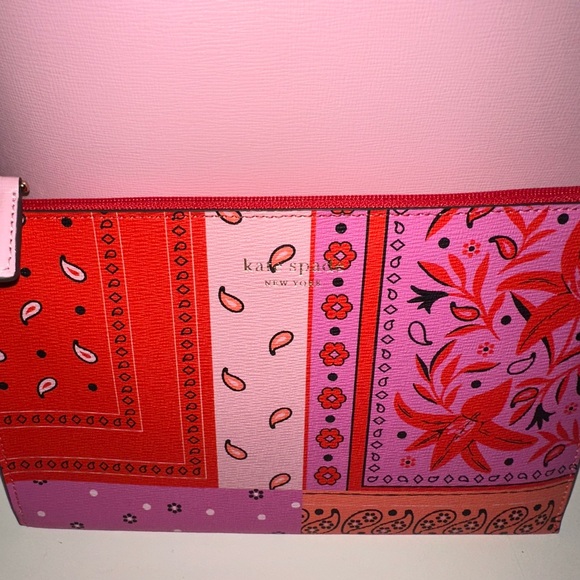 Kate Spade Pink Tote Bag with detachable clutch and dust bag. - Picture 2 of 11